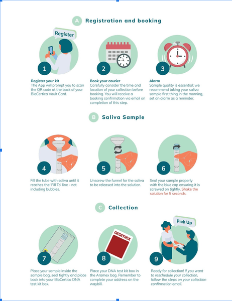 Step-wise guide into DNA testing procedure at BioCertica