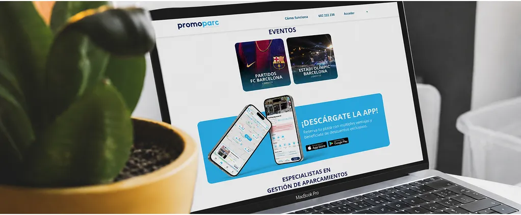 web de reservas para parkings