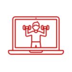 Instruktaż wideo ćwiczeń sportowych jako element współpracy online z trenerem medycznym i personalnym.