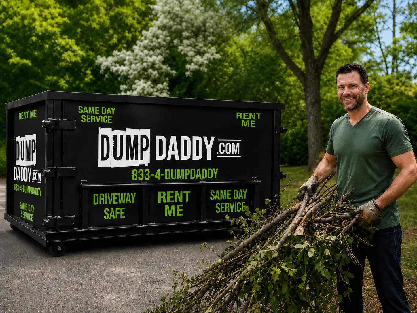 10-yard Dump Daddy dumpster for small cleanouts and renovation projects in Atlanta