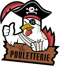 Logo du foodtruck La Pouletterie, poule pirate