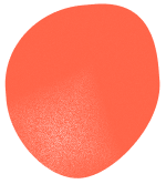 Abstract oranje willekeurige afgeronde blobvorm met een schaduw- en textuureffect.