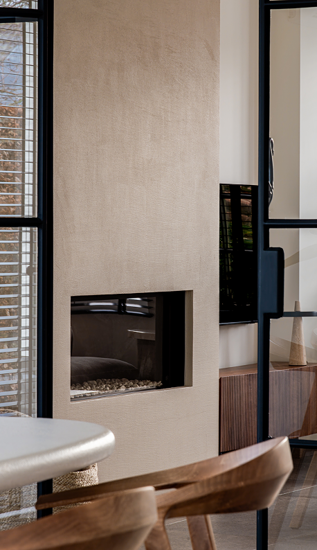 Interieur met microcement afwerking door Atelier Heymans