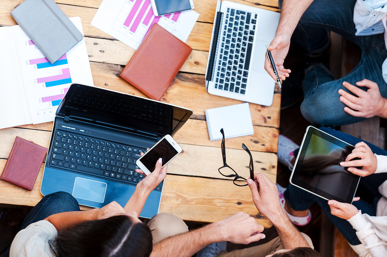 Employees working on personal devices under a BYOD policy