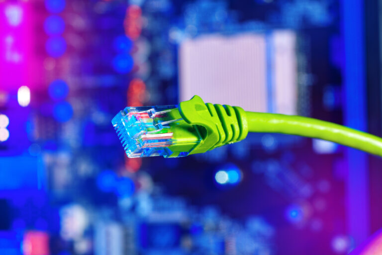 Ethernet cable connector used for dedicated internet access and leased lines