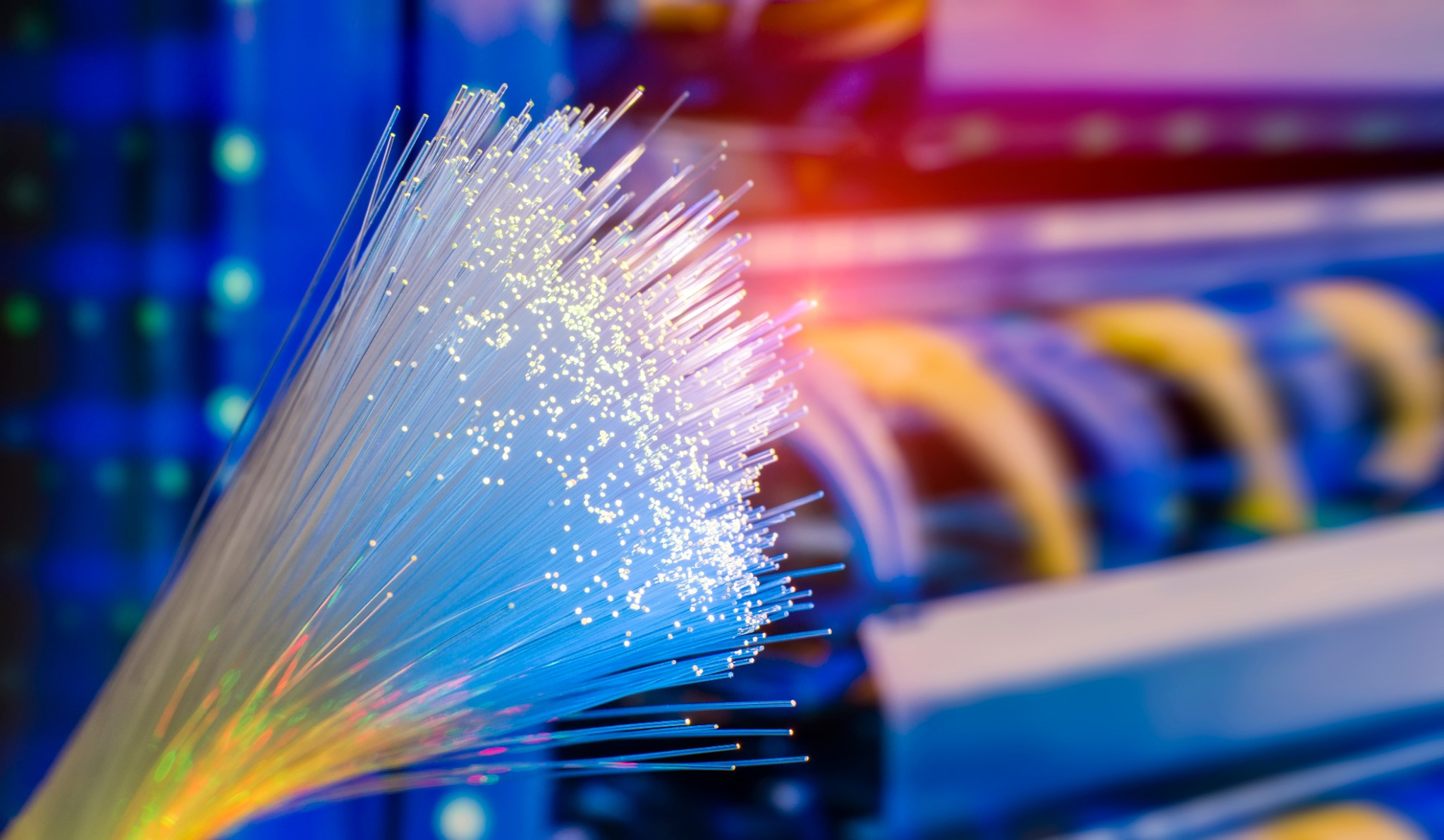 Fibre optic cables carrying business broadband connections