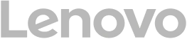 Lenovo brand logo with stylized lettering in gray on a transparent background.