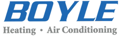 Boyle logo with a large blue bold font and tagline beneath in gray.
