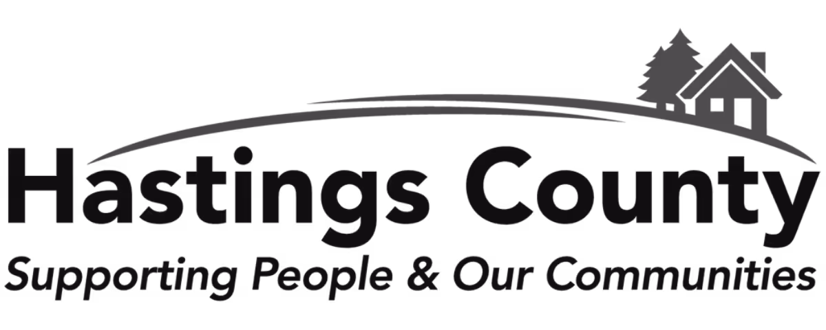 Hastings County logo with house and trees above text 'Supporting People & Our Communities.'