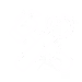 White crossed wrench and hammer icon on transparent background.