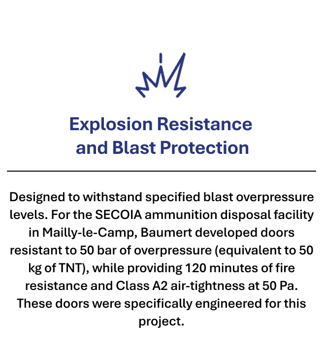 Texte sur la résistance aux explosions et la protection contre les déflagrations avec détails techniques.