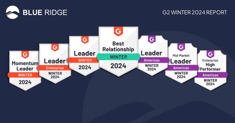 G2 Winter 2024 Reports Rank Blue Ridge #1 Best Relationship