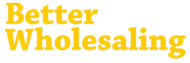 a yellow logo for better wholesaling on a white background