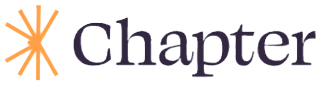 Orange asterisk-like symbol followed by the word Chapter in serif font.