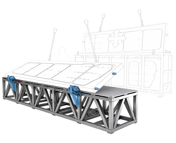 Visualisierung einer modularen Spannvorrichtung mit universal Unterbau
