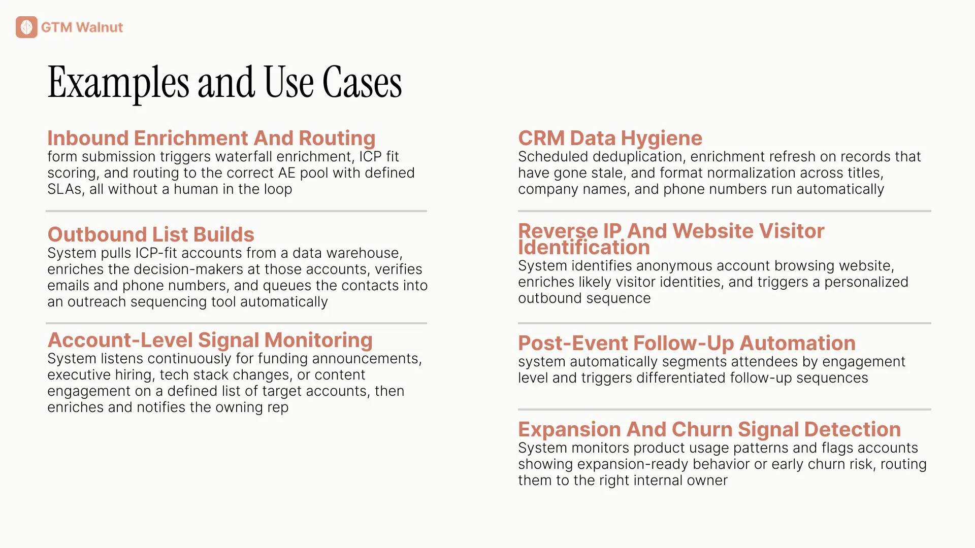 GTM_Walnut_GTM_Engineering_Examples_Use Cases