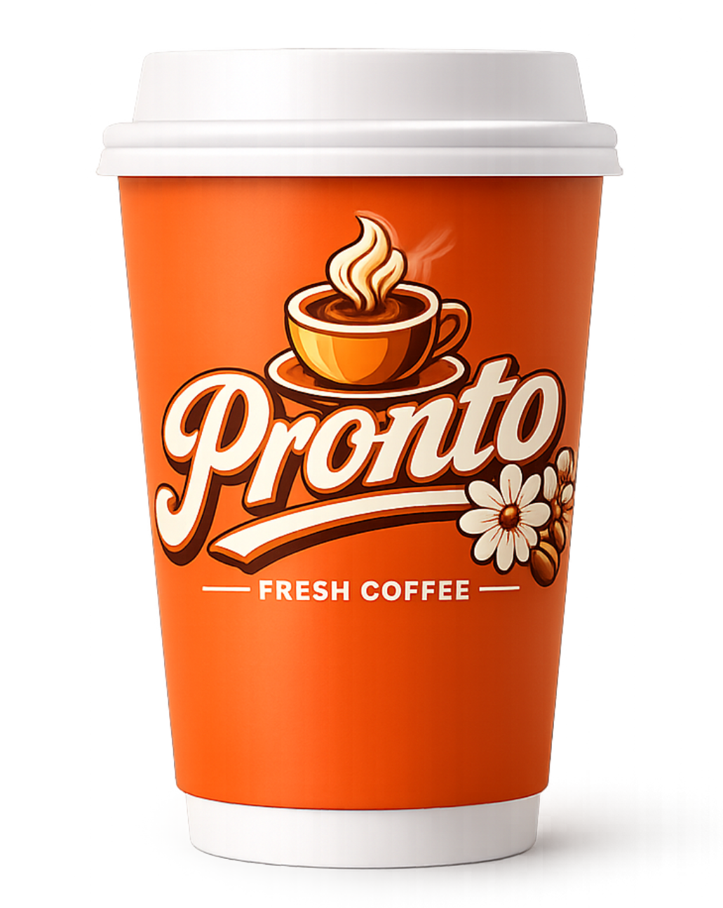 Pronto Fresh Coffee branded takeaway cup