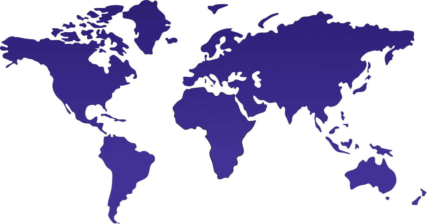 World map showing global presence
