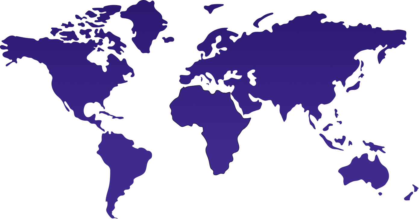 World map showing global presence
