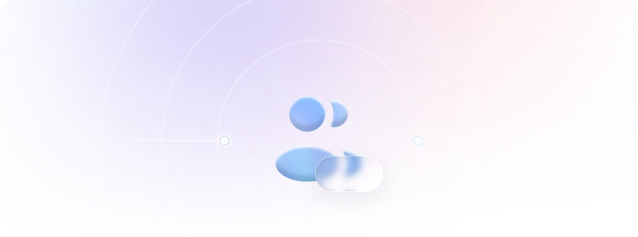 the blue gradient people illustration