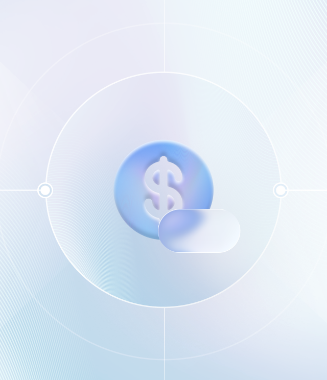 the abstract blue coin illustration