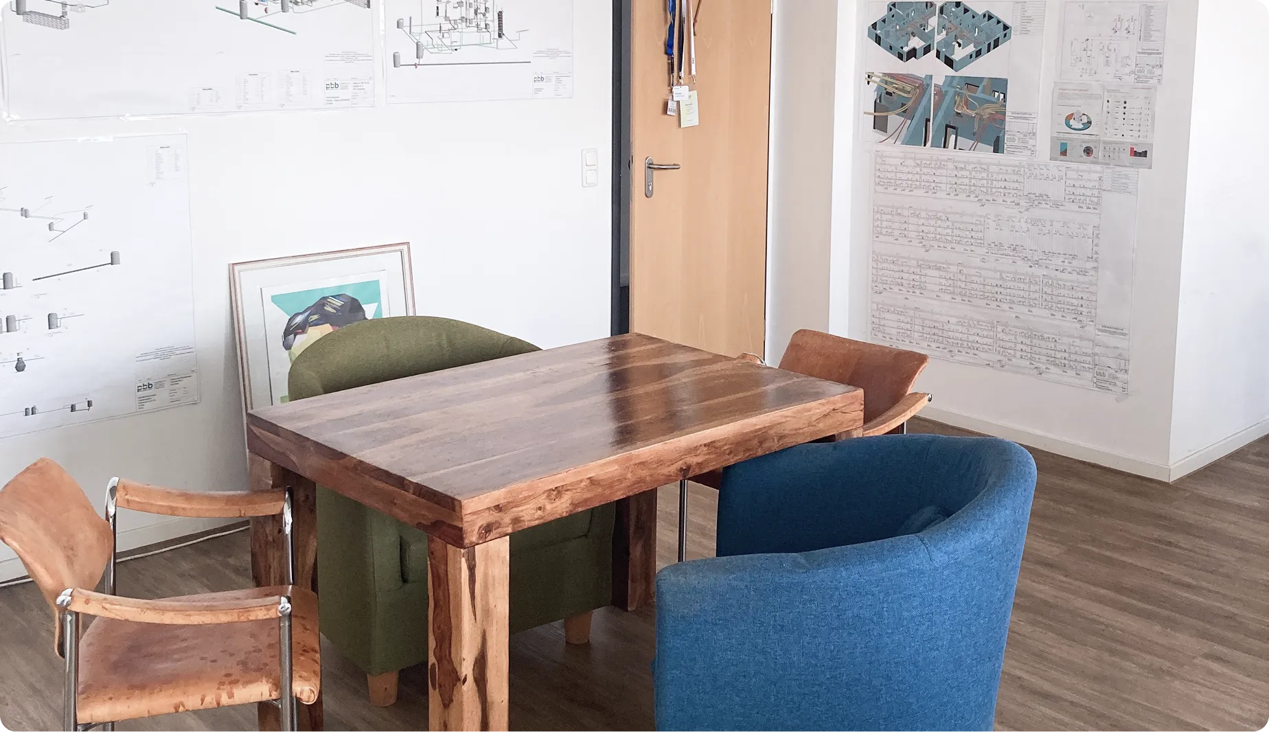 Besprechungsraum im Planungsbüro Basara in Frankfurt