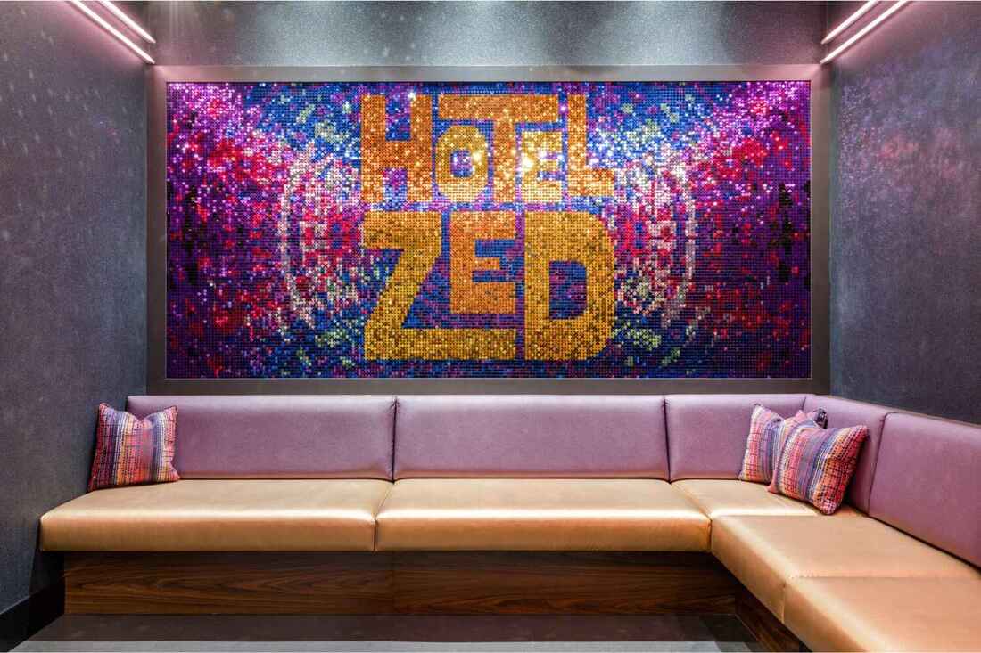 multicolored sequin wall