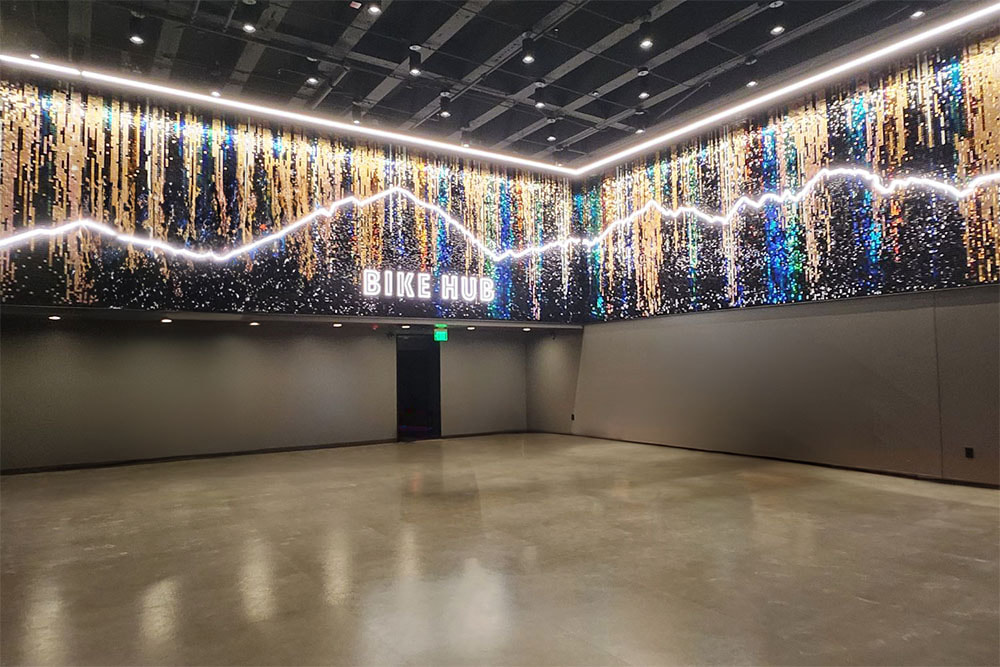 bike hub sequin wall