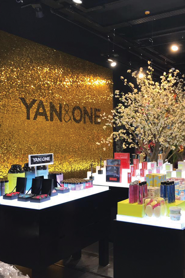 Sparkling sequin backdrop wall for large retail displays and shows.