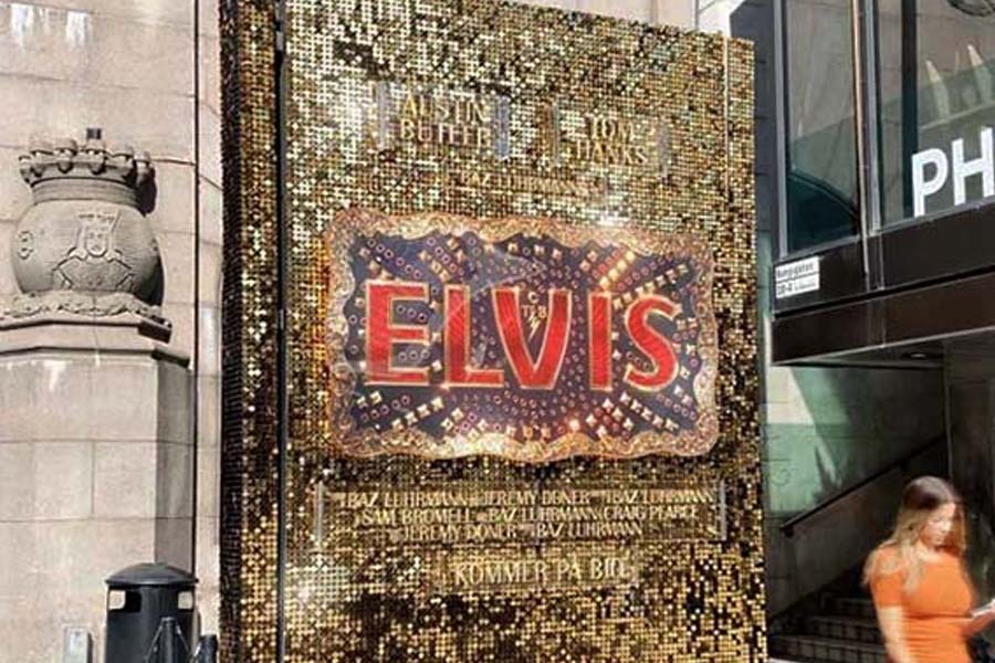 golden sequin billboard
