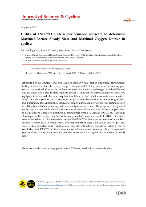 Physiological predictors of triathlon performance