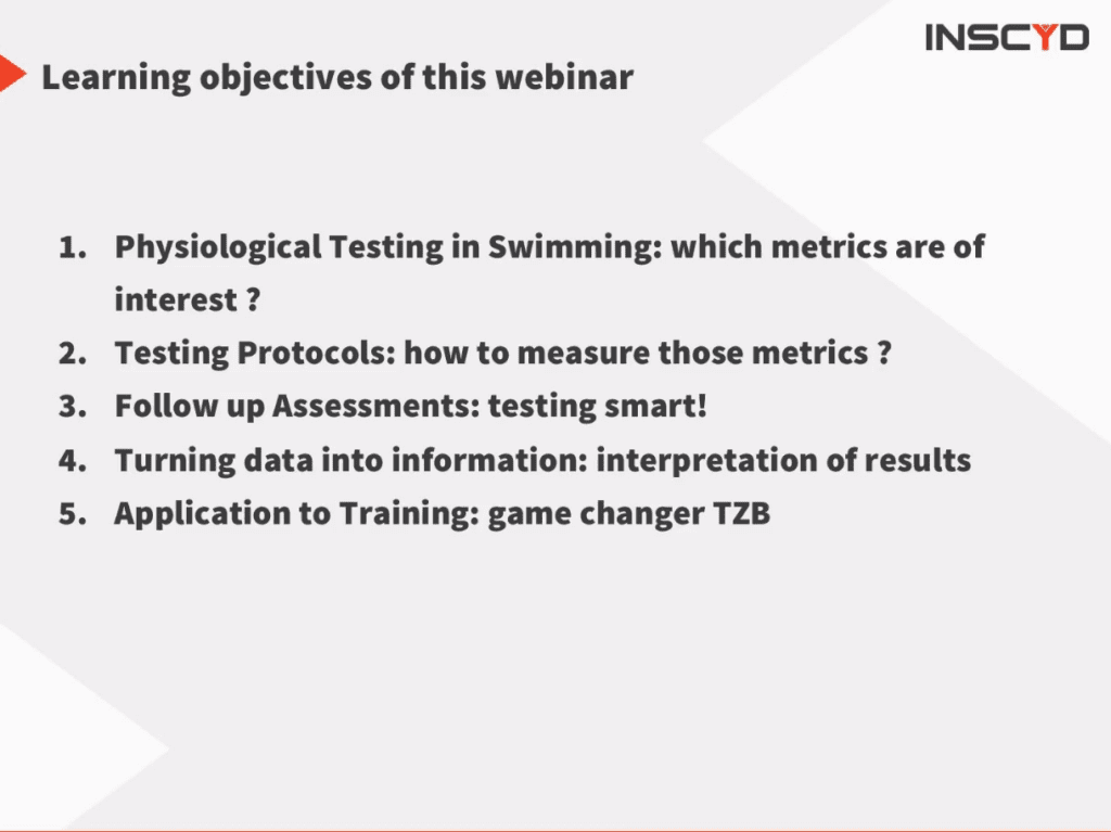 Swimming performance: test protocols & most valued results