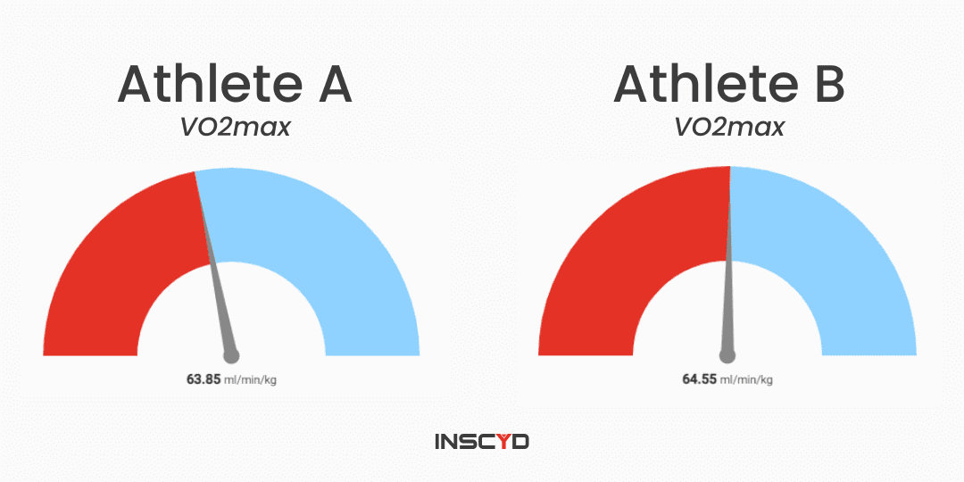 VO2max comparison between swimmers
