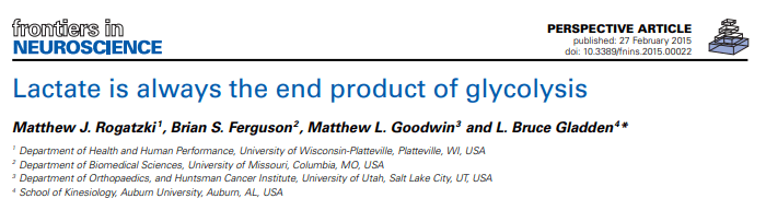 Lactate is always the end product of glycolysis
