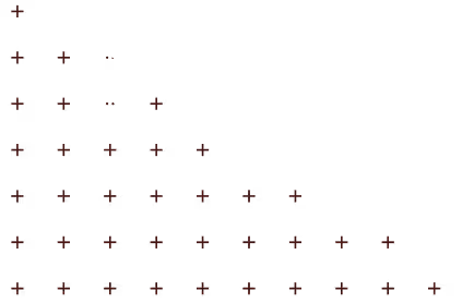 Orange plus signs forming a triangular pattern on a black background.