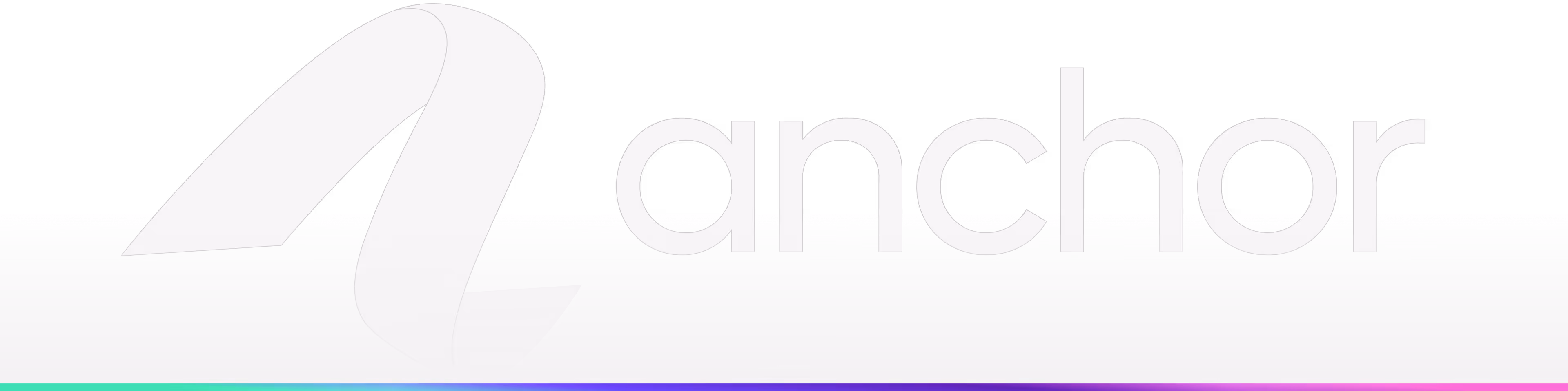 Stylized white letter A followed by the word anchor on a black and gray background.