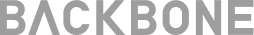 Backbone company logo in gray uppercase letters.