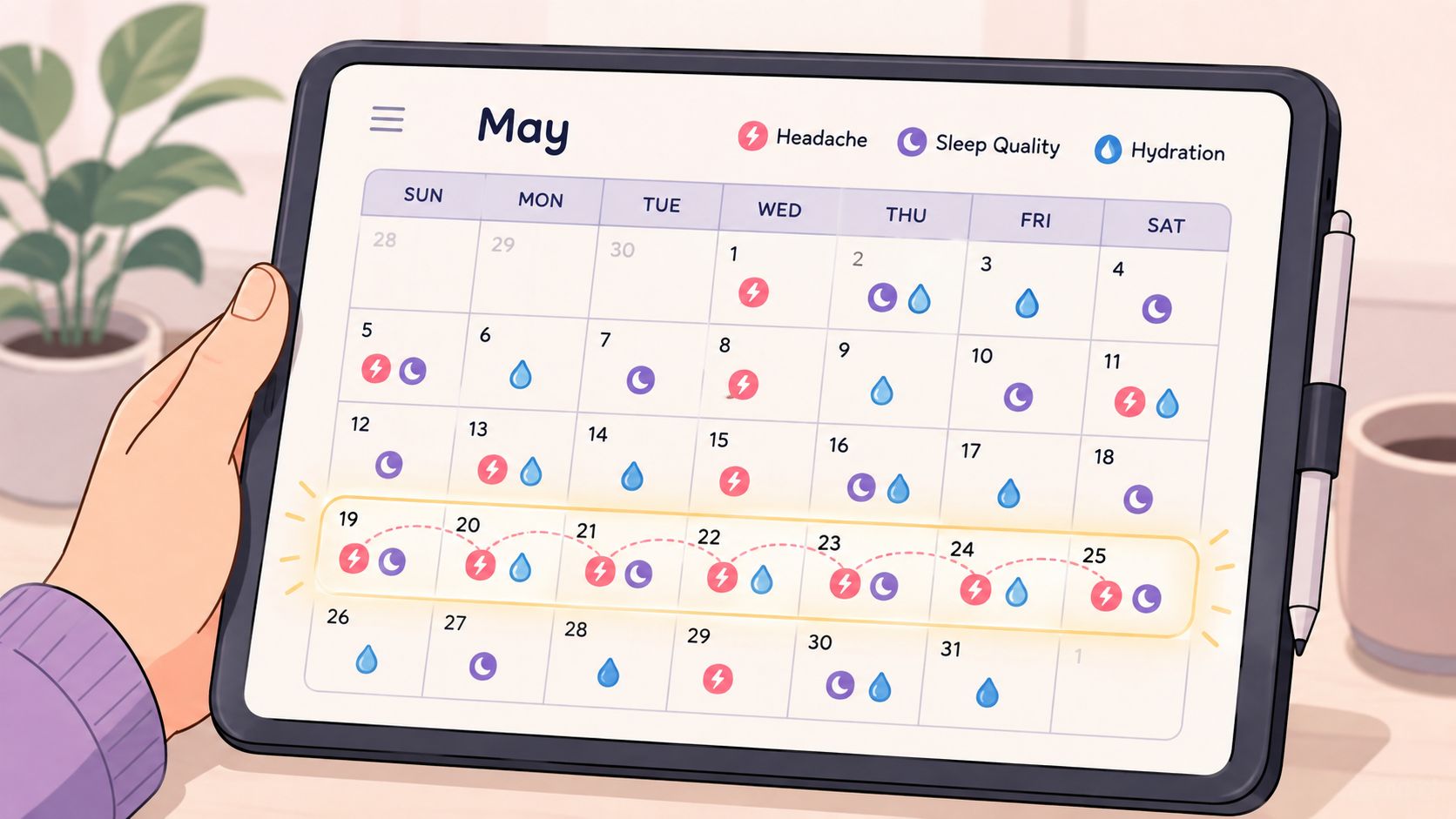 Screenshot from https://example.com/screenshots/migraine-forecast-app-risk-window.png