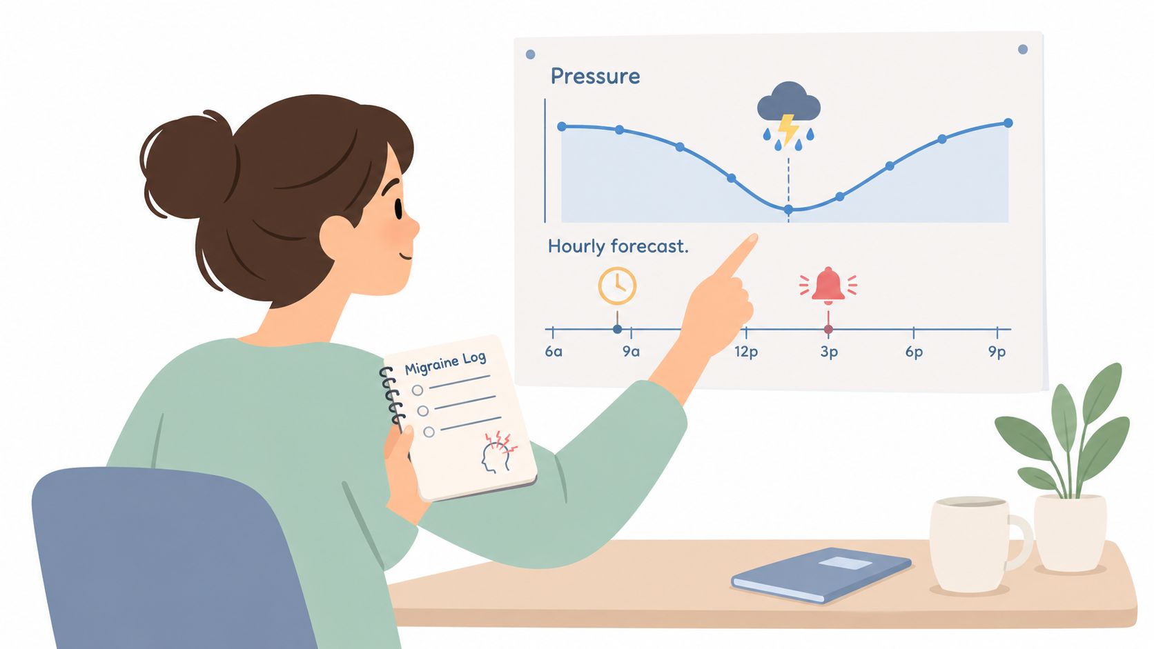 Screenshot from https://relief.app/migraine-forecast-screenshot.png