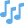 Blue music notes icon