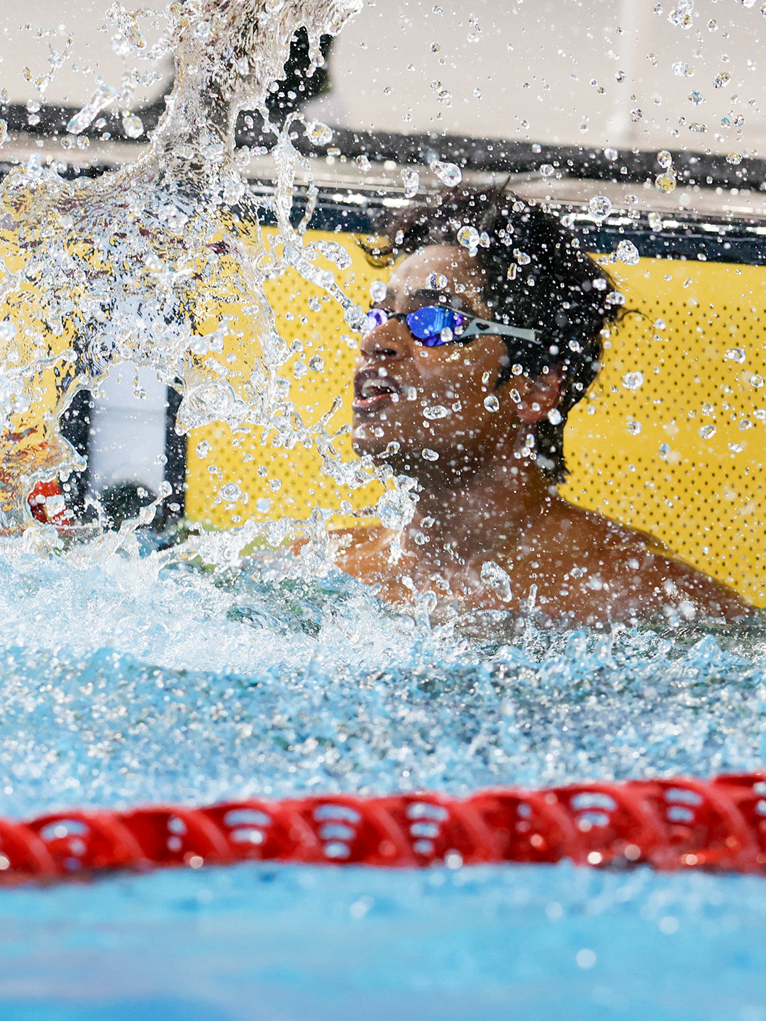 Nishan Christopher Manuel wins the Men's 50m Butterfly for Wilayah Persekutuan