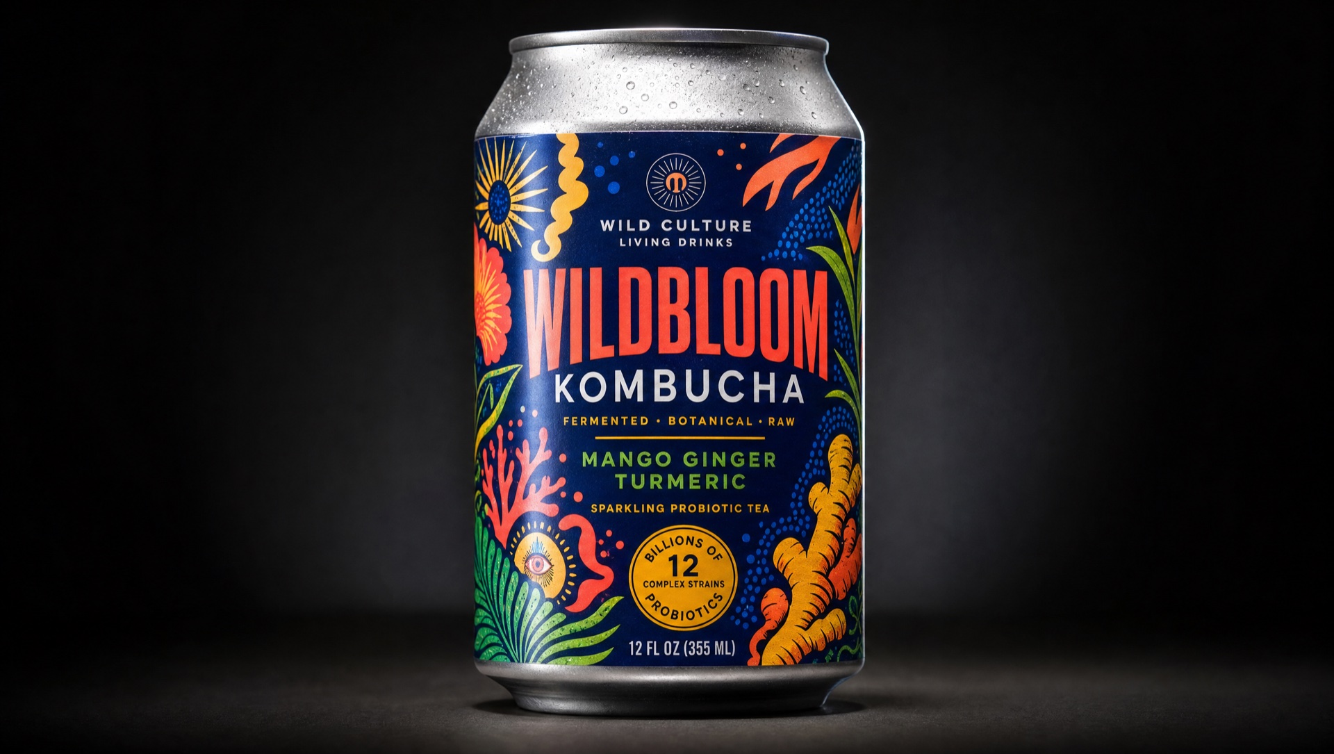 Editorial product photography of premium pressure-sensitive labels applied to consumer packaging — finished labels with crisp die-cut edges on a dark studio canvas with PMS 375 rim lighting