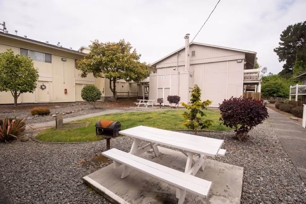 Picnic area with table