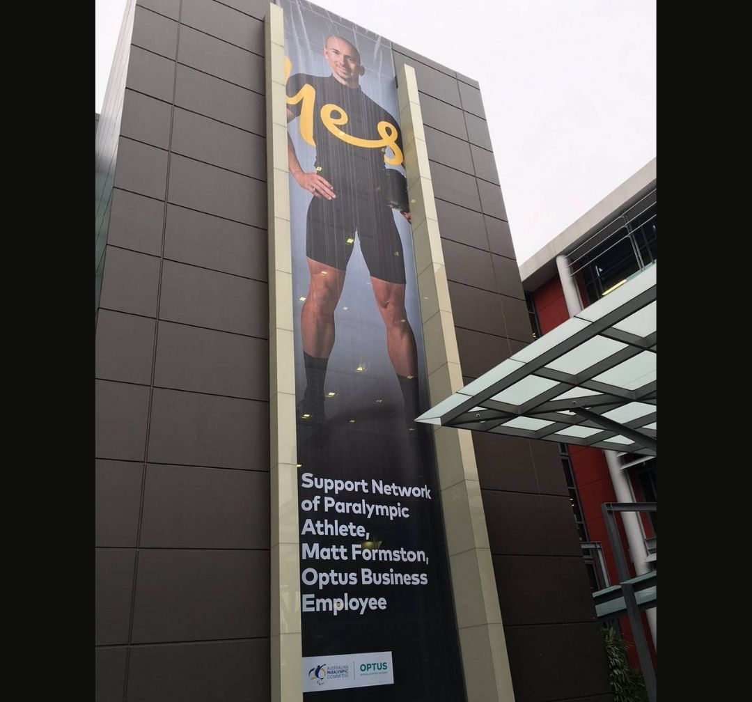 Matt Formston Optus Partnership billboard