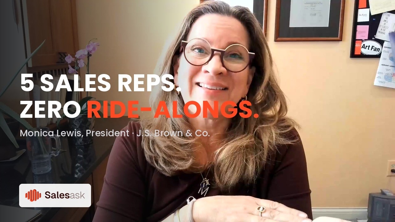 Monica Lewis, President of J.S. Brown and Co., in her SalesAsk customer video