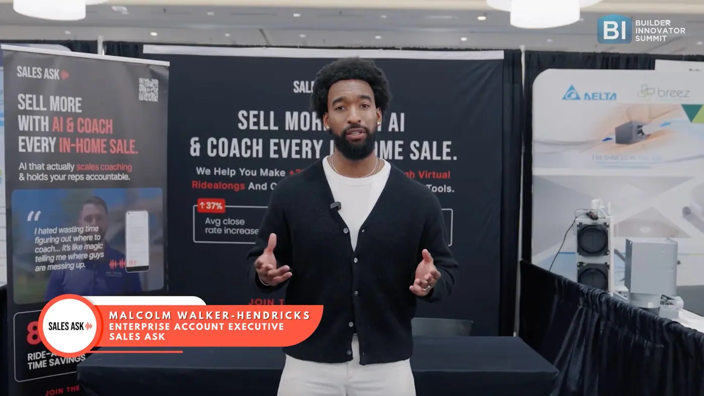 Malcolm Walker-Hendricks of SalesAsk at the Builder Innovator booth