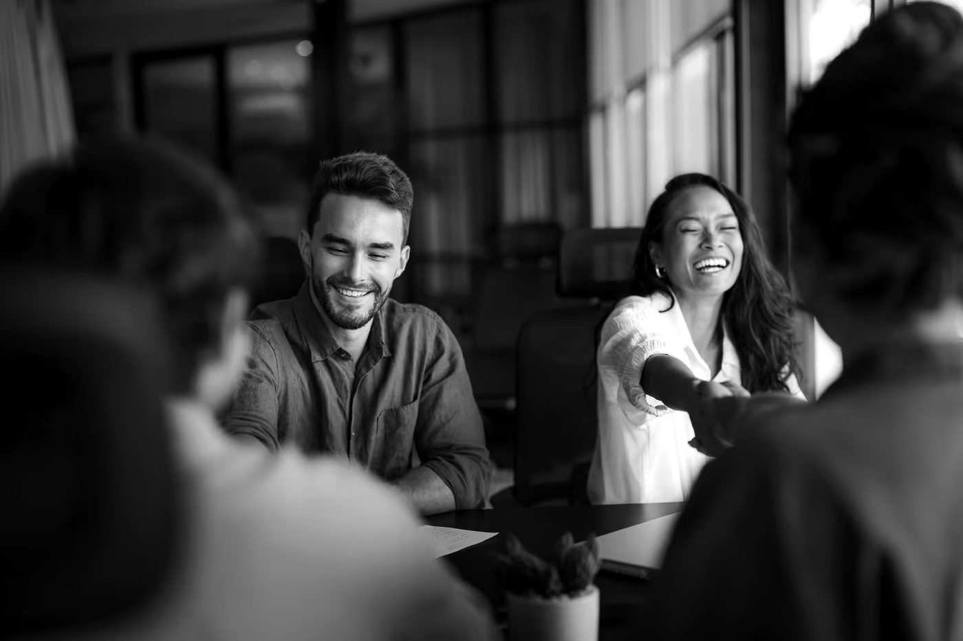 SalesAsk customer success team in a working session with a client
