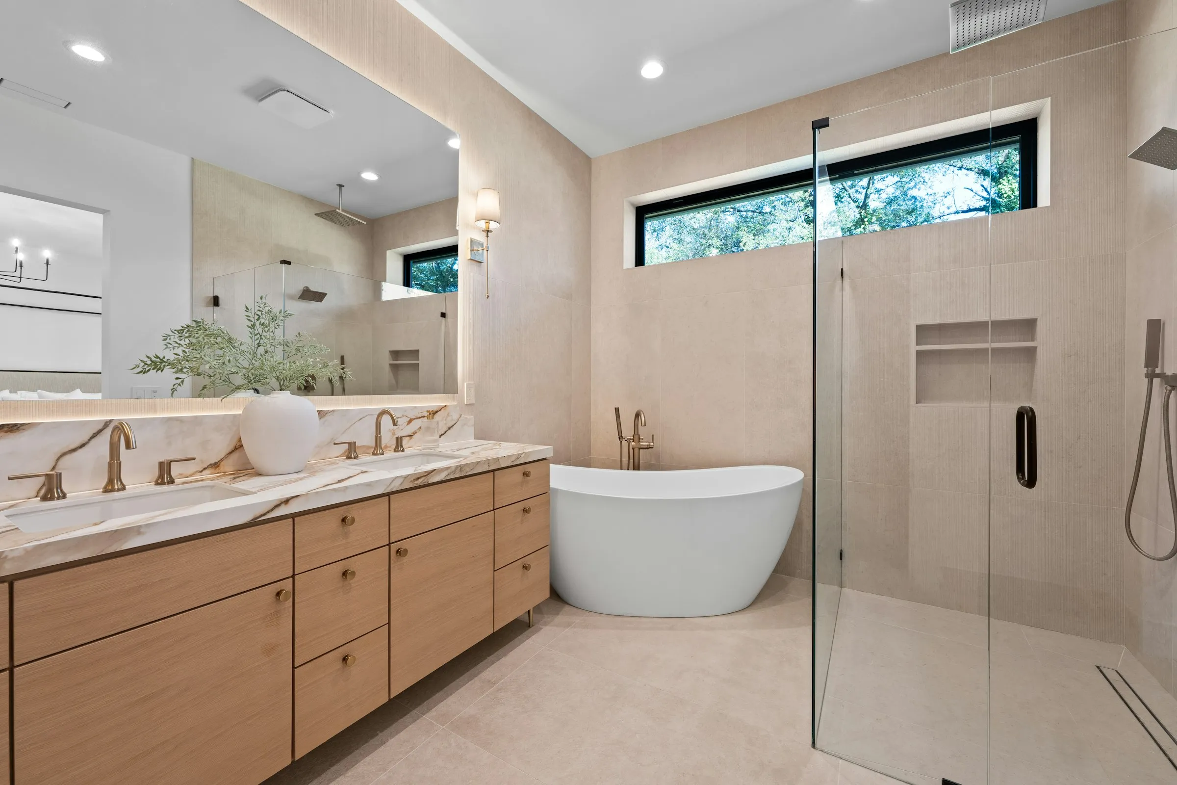 A finished bathroom remodel of the kind J.S. Brown & Co. sells