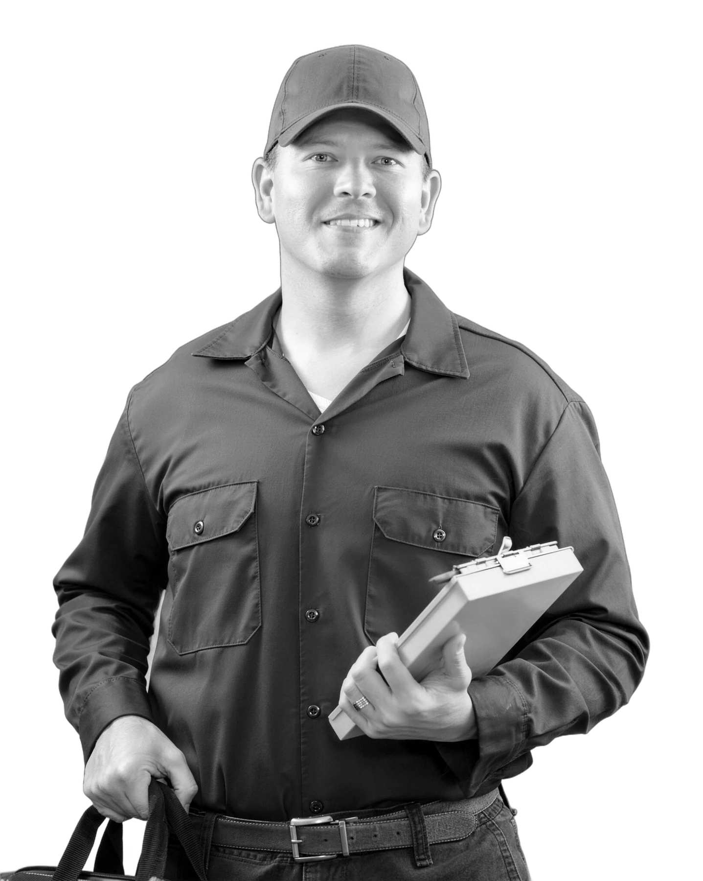 A sales rep in his truck recording a note between appointments
