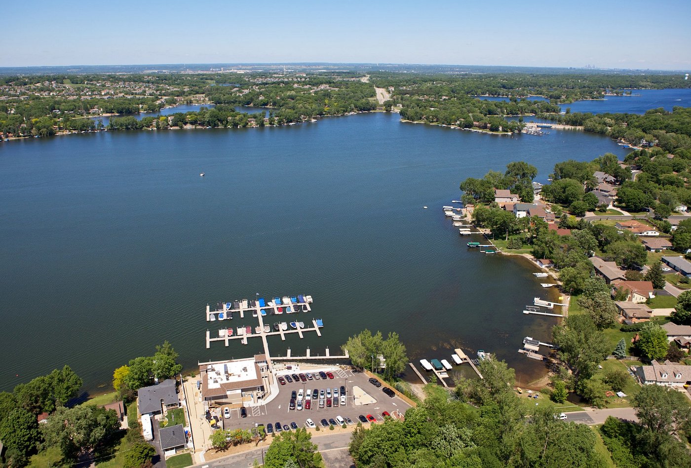 Aerial view of Prior Lake, Minnesota — mobile car detailing service area for High Shine Detailing, minutes from Shakopee